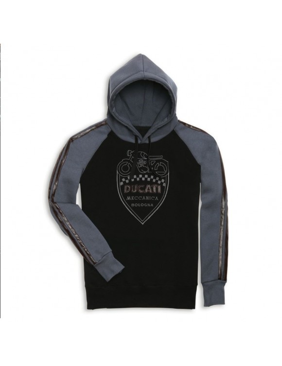 Sweatshirt Men's Retro Style Cotton Ducati Black/Gray 98767986