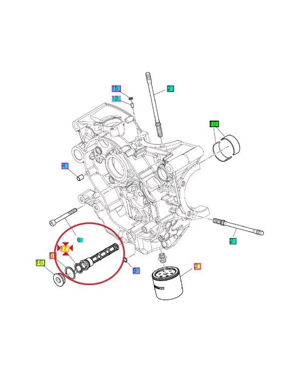 Oil net filterspare part Ducati Hypermotard 21/939/950 89420121F