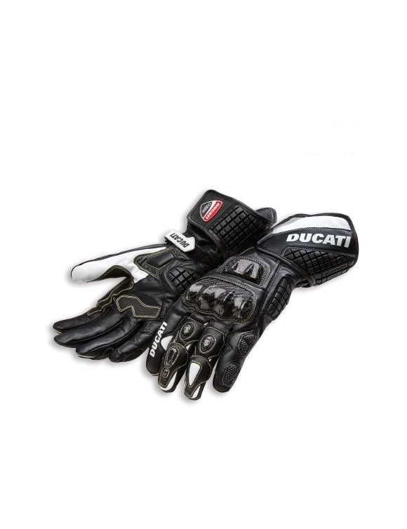 Motorcycle protective leather sport gloves Ducati Corse Black C3 98104203