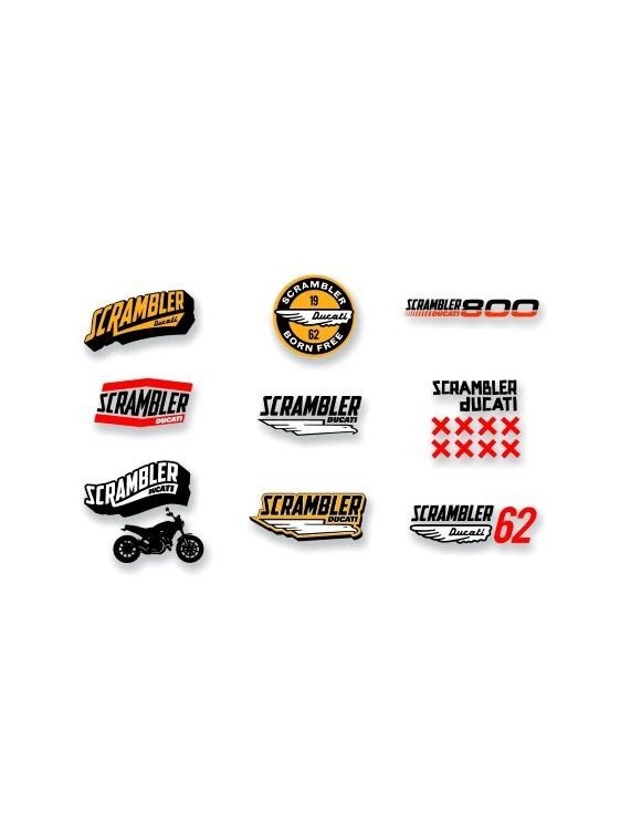 Set di adesivi stickers originale Ducati Lifestyle logo 987691868 - 1