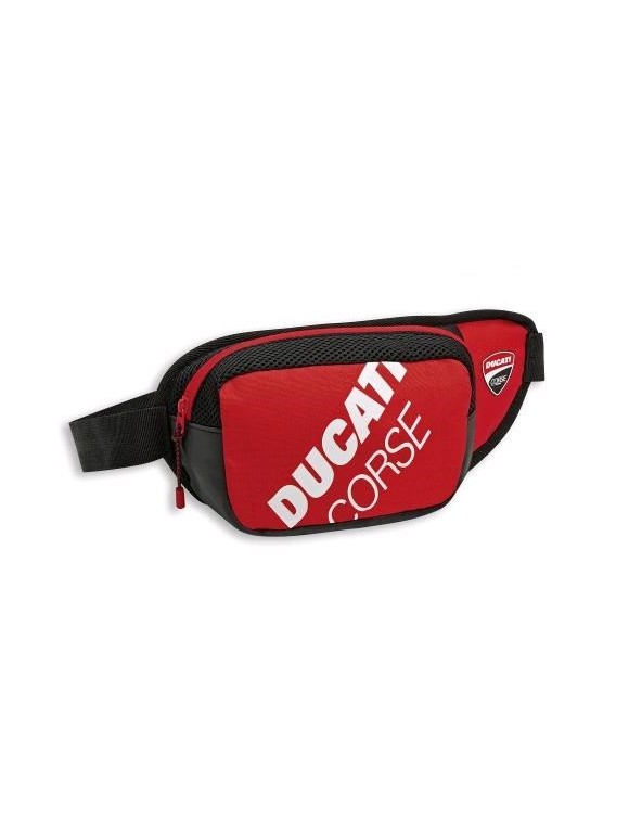 Ducati "Freetime" Bolsa cintura/bolsa en tela perforada,rojo/negro 987700616