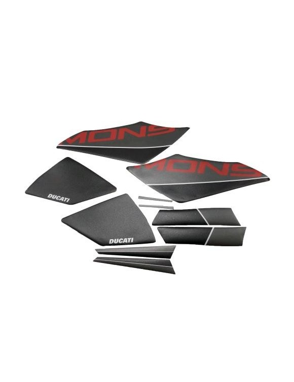 Kit autocollants "Corse" gris avec logo monstre,monstre Ducati 97480271AC