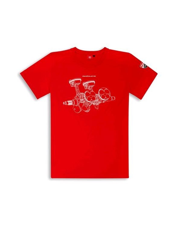 T-Shirt aus Baumwolle V4 Panigale Ducati Corse Red 98769803