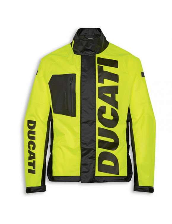 Fully waterproof man rain jacket Ducati Aqua,high visibility yellow 98107120