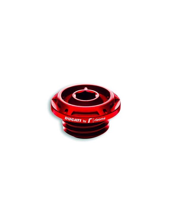 Capuchon chargement d'huile rouge Ducati PAR RIZOME HYM,Panigle,Supersport,MTS,DIAVEL V4