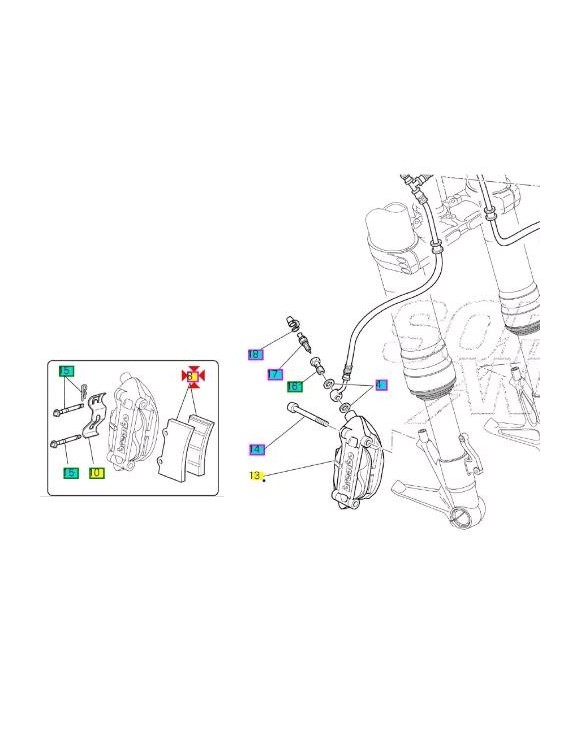 Paire plaquettes frein arrière Remplacement Hypermotard Ducati 796