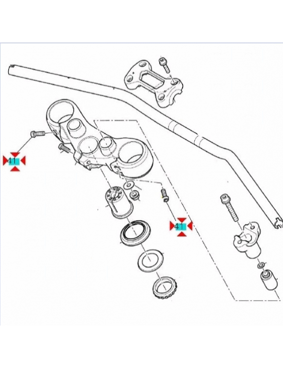 La cabeza dirección tornillo Ducati Hypermotard/Multi 950(77156673C)