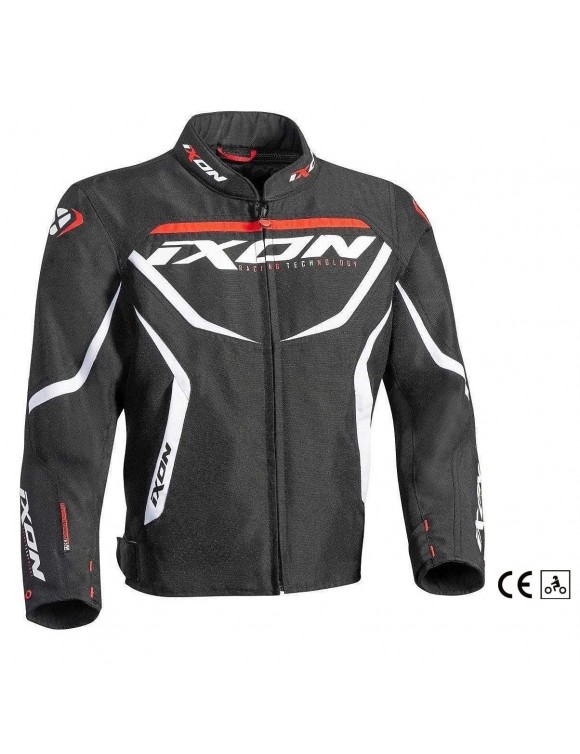 Waterproof Baby Motorcycle Jacket with Ixon Sprinter Black/White/Red Protections