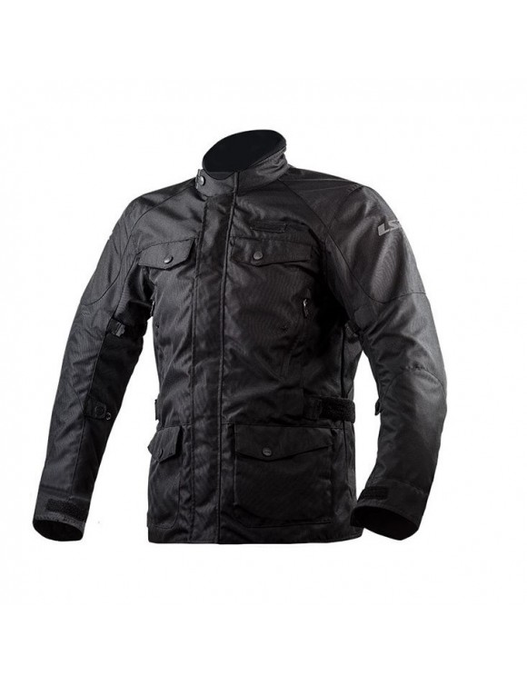 Motorcycle jacket 4 black seasons with LS2 metropolis waterproof protections