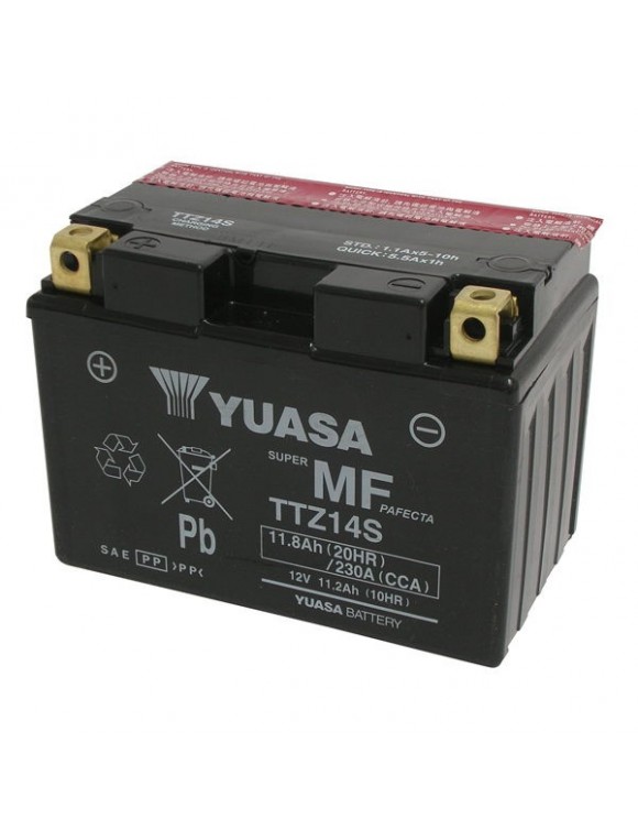 MOTORCYCLE BATTERY 12V/11.8AH Yuasa TTZ14S-BS SEALED WITH ACID ACID 065914