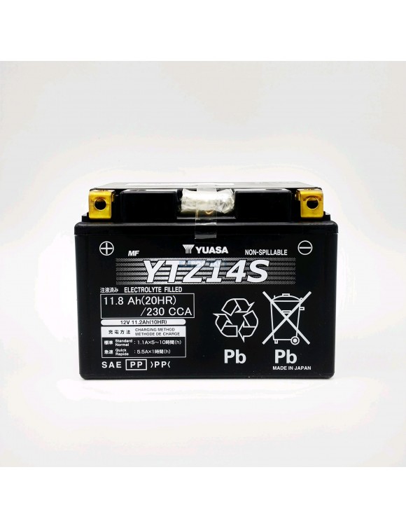 Motorcycle battery 12V/11.8AH Yuasa ytz14s BMW/Yamaha/Kawasaki/KTM/Honda/Benelli