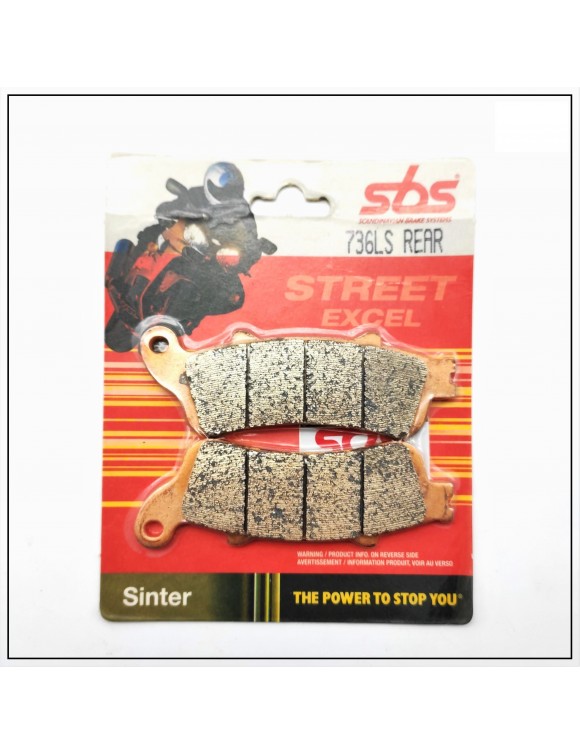 Rear brake pads SBS 736LS HONDA DEAUVILLE,VFR-VTX,Varadero,CB-CBR,