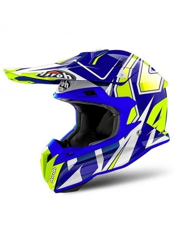 Motorradhelm Off Road Airh Terminator Shock Blue Gloss Tovsh18 Verbundfasern