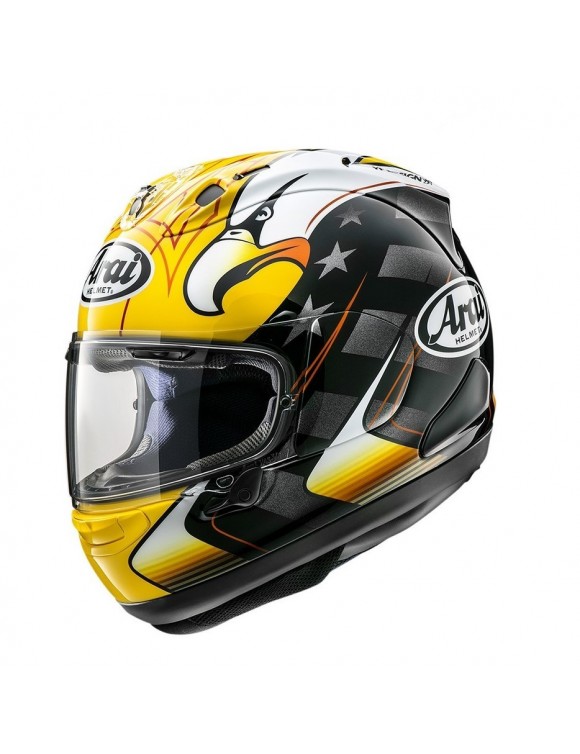 Full length motorcycle helmet RX-7 V KR American Eagle yellow- black