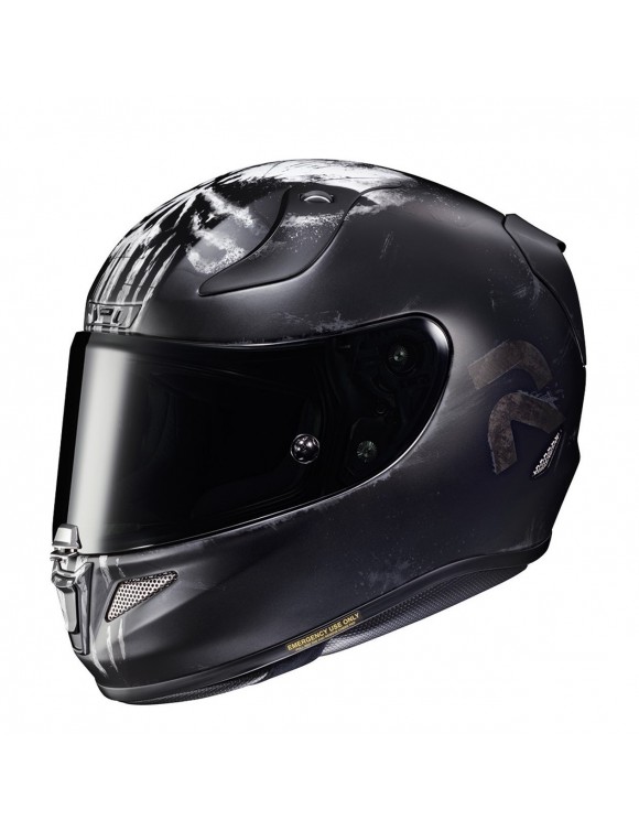 Fully Motorcycle Helmet PIM + HJC Rha 11 Punisher Marvel MC5SF Black