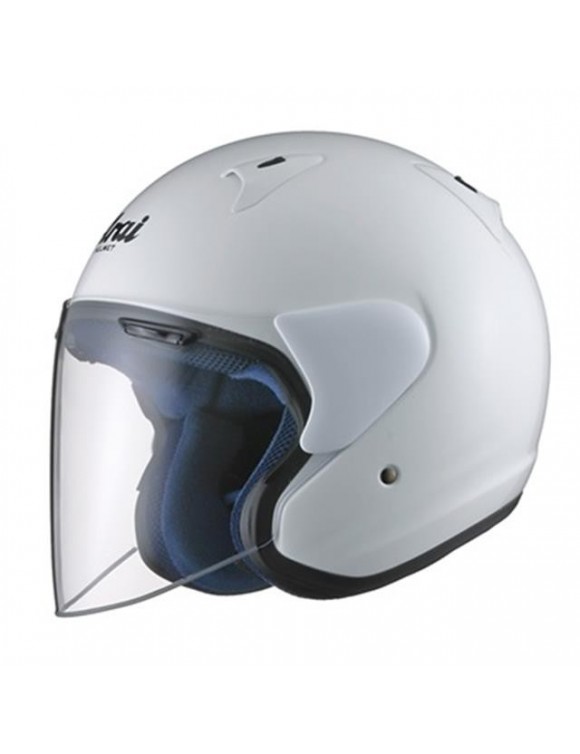 Motorcycle Helmet Jet Arai SZ-F MonoColore White - Silver - Black