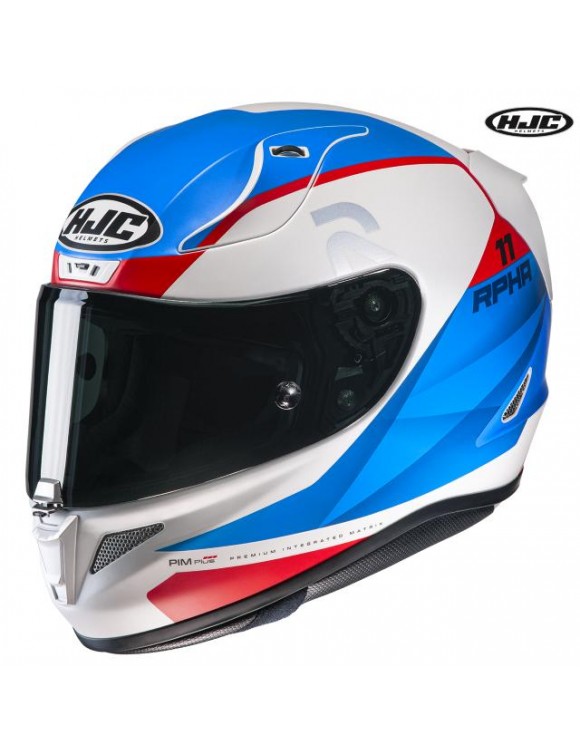 Casco moto integrale HJC RPHA 11 Texen mc21sf bianco/blu/rosso opaco 136421