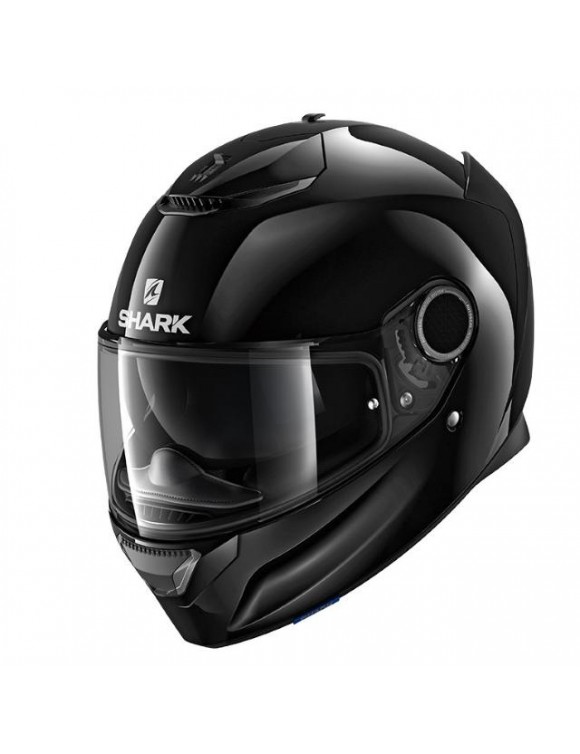 Casco moto integrale fibra di vetro Shark spartan blank nero lucido he3430eblk