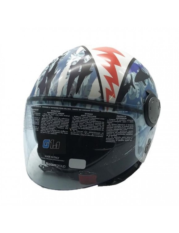 Casco moto bambini policarbonato Grex g1.1 Artwork jaw 042 lucido