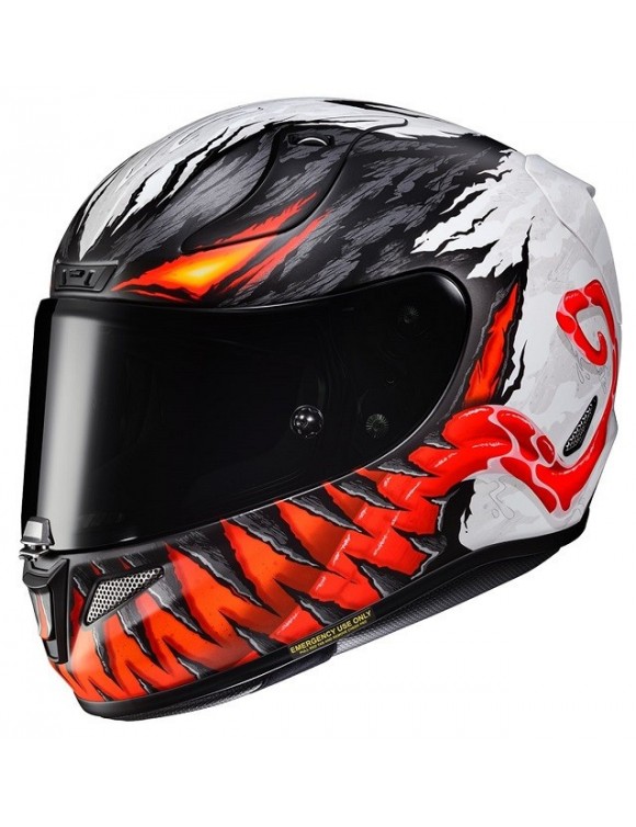 Casco moto integrale HJC RPHA 11 anti Venom Marvel mc1sf opaco