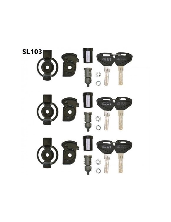 Kit Unification Touche Security Lock GIVI SL103 3 sacs à vélo sacs