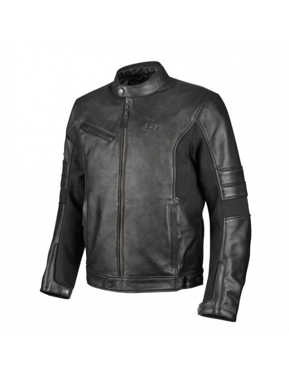 Herren Motorradjacke Café Racer 1960er Jahre Stil,Leder,Hevik Avior Black