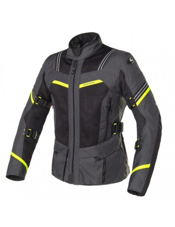 Veste moto d'été Clover Ventouring-3 Airbag Lady Grofite Jaune