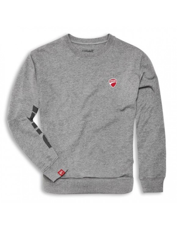Sweat-shirt masculin en coton avec logo Ducati,gris,98770339