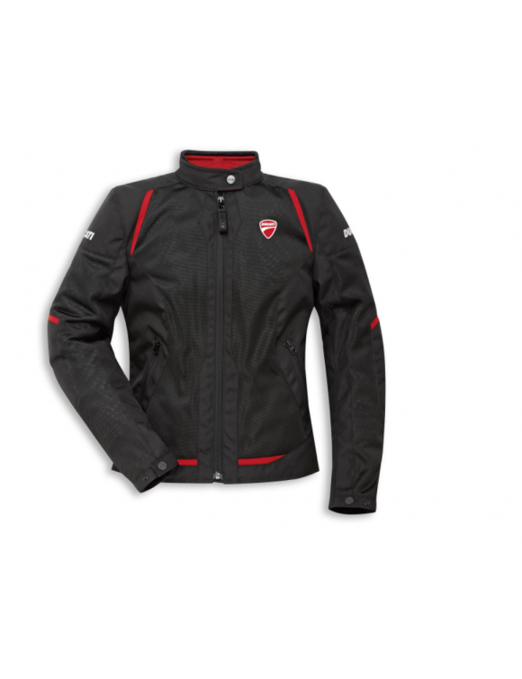 Sommer -Frauen -Motorradjacke Ducati Tex Flow C4+ Black 98107248
