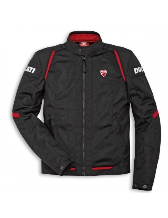 Veste Moto Homme Été en Tissu Ducati Tex Flow C4+ Noir - 1 Veste Moto Homme Été en Tissu Ducati Tex Flow C4+ Noir - 1