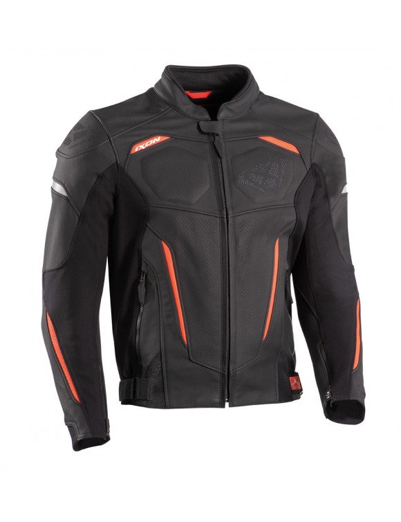 Summer Men Motorcycles Veste en cuir Ixon Ceros noir / rouge