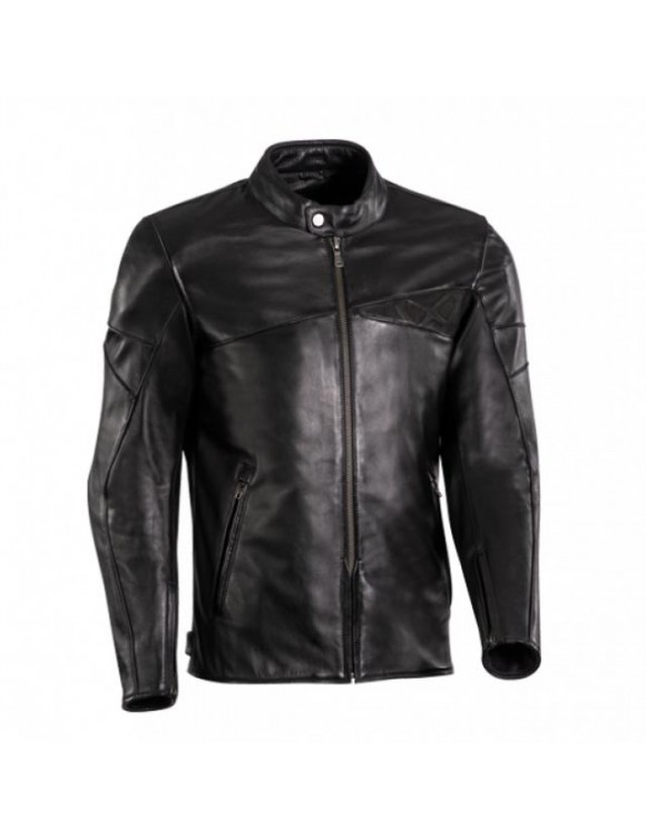 Veste de moto masculine Ixon Black grincheux, cuir