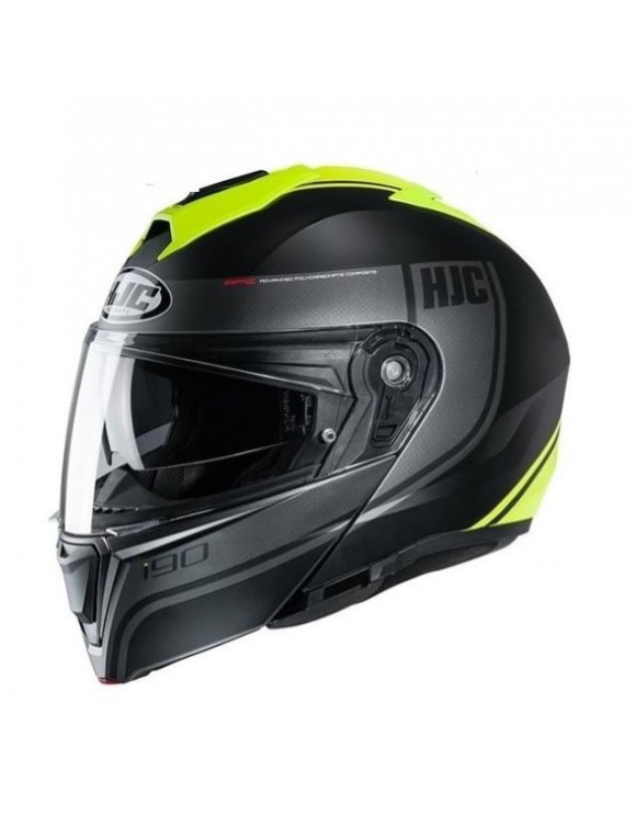 Casque de moto P / J Touring HJC i90 Davan MC4HSF Yellow / Opaco Black