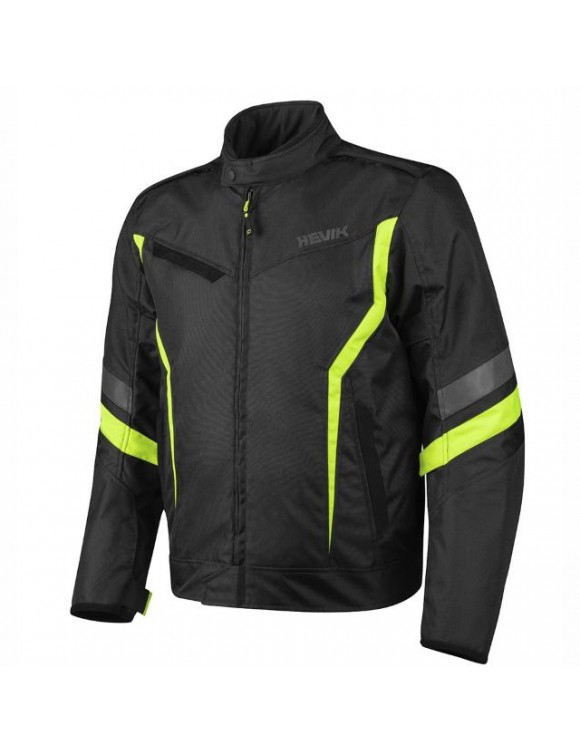HEvik Vega Veste de moto d'hiver masculine noir / jaune HJS311MB