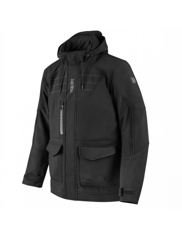 Hevik Polaris Veste de moto d'hiver pour hommes imperméable noir hjss02mb