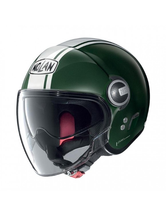 Casque de moto à réaction Polycarbonate Nolan N21 Visor Dolce Vita 98 ​​Forest Green Lucid