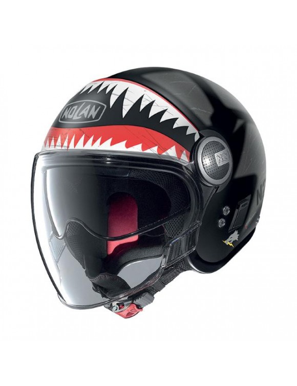 Casque de moto à réaction Polycarbonate Nolan N21 Visor Skydweller 92 Flat Black Opaco
