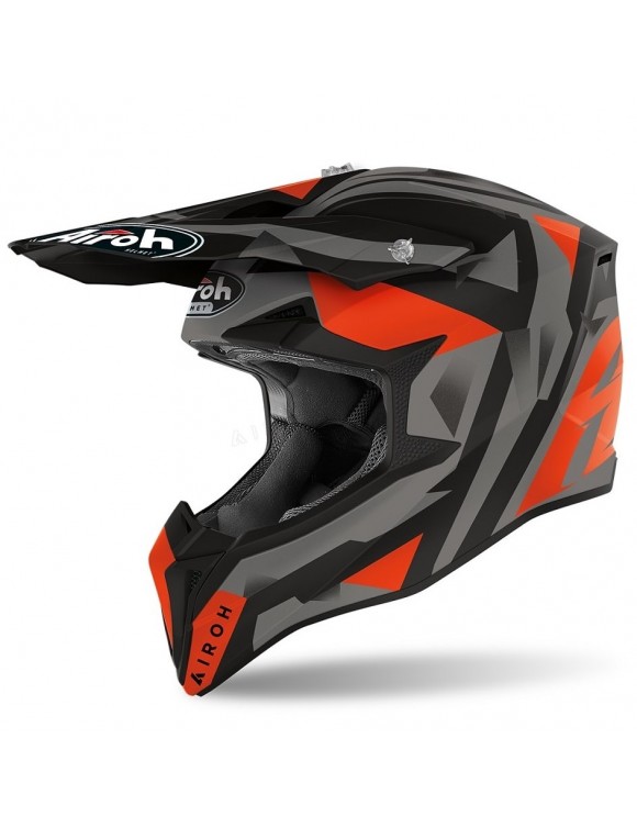 Casque Motocross Airoh Wraap Sequel Orange Matt Opaque