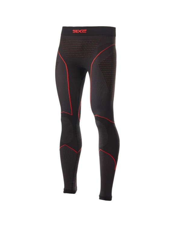 Caleçon technique d'hiver unisexe Six2 noir/rouge PNXWCU