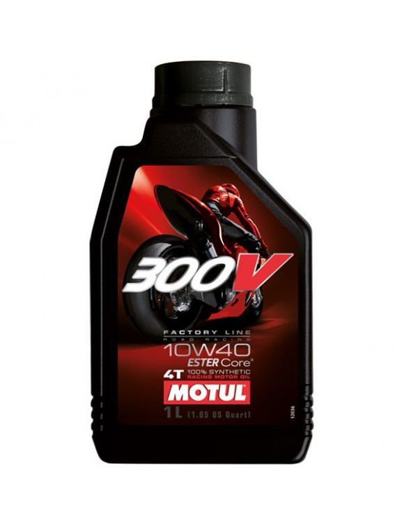 4T synthetic motor lubricating oil Motul 300V 10W40 1L motorcycle