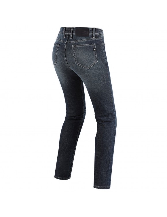 Women's summer motorcycle jeans with Promojeans new rider denim blue protections