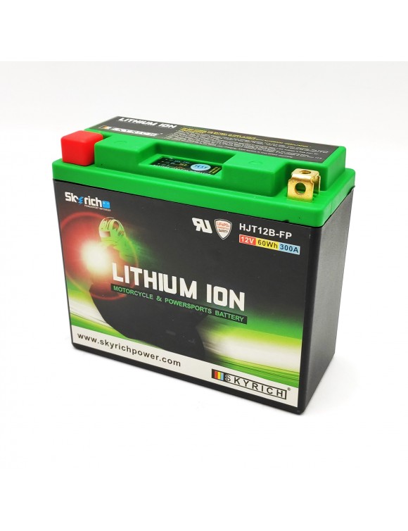 Motorcycle Lithium Battery, 12V/60Wh/300A, Ducati/Aprilia/Yamaha - Skyritch HJT12B-FP