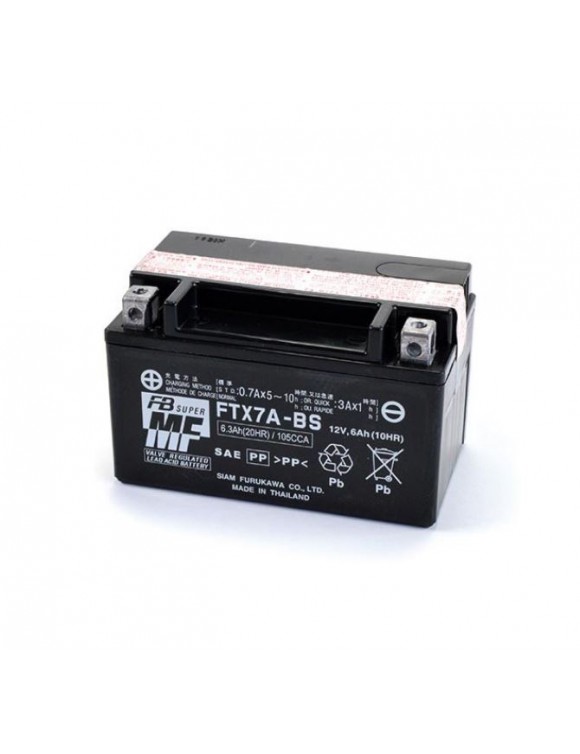 Motorcycle Battery 12V/6,0AH - Furukawa FTX7A-BS, Kawasaki/Keeway/Kymco/Suzuki/Sym/Yamaha