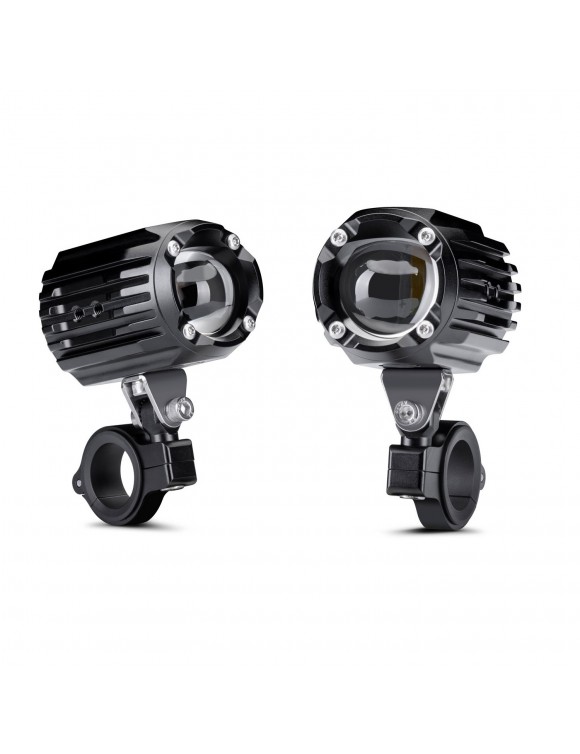 Pair of Universal, Homologated, High Performance LED Motorcycle Spotlights - Midland C1586