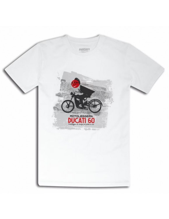 T-Shirt da Uomo Originale Ducati Museo Ducati 60 White 98770600