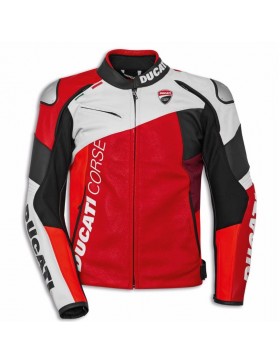 Giacca Moto da Uomo in Pelle Originale Ducati Corse C6 Perforata 
