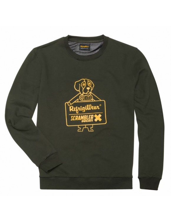 Sudadera Original Ducati SCR Scrambler Hombre Refrigiwear Verde 98770754 - 1 Sudadera Original Ducati SCR Scrambler Hombre Refrigiwear Verde 98770754 - 1