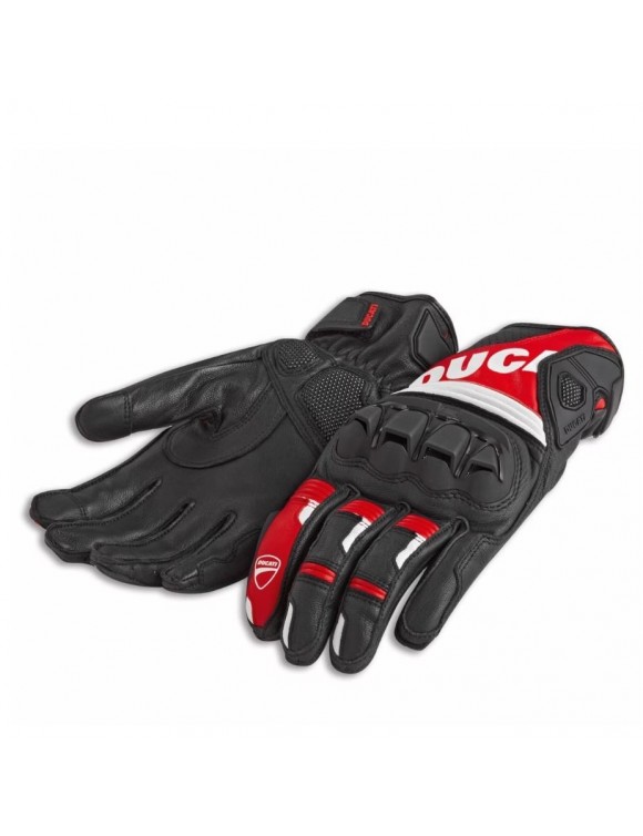 Ducati Sport C4 Original Fabric/Leather Motorcycle Gloves for Men 98107710