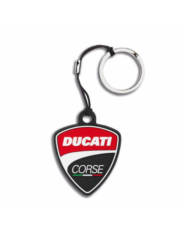 Porte-clés en caoutchouc d'origine Ducati DC Shield 987704443