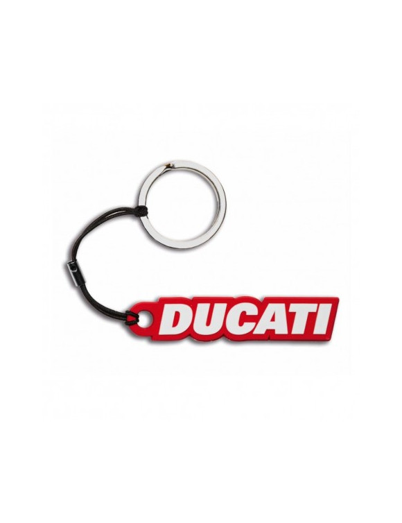 Porte-clés en caoutchouc avec logo Ducati d'origine 987703959